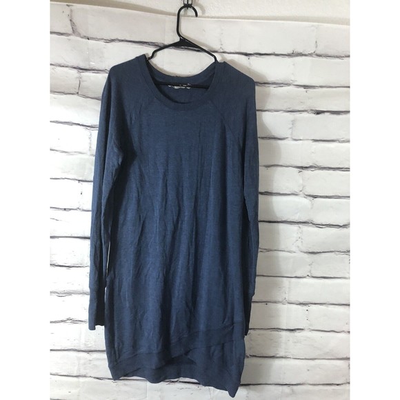 Athleta Sweater Dress Size S Blue Knee Length - Picture 1 of 7